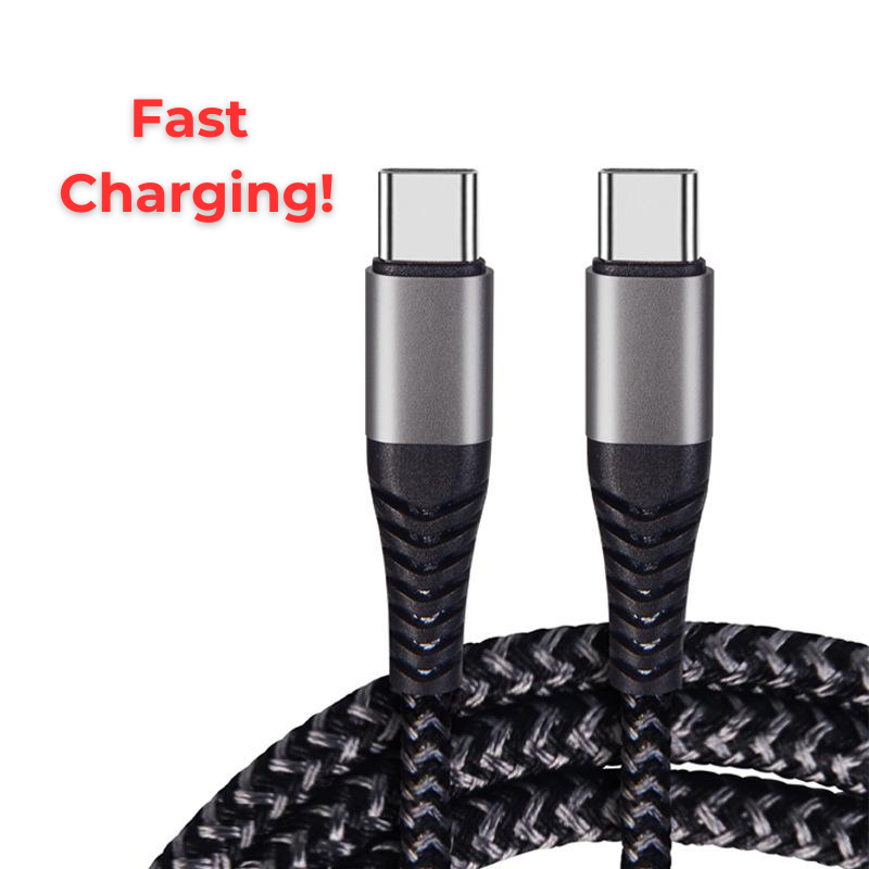 6' Braided USB-C to USB-C Cable