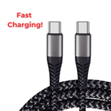 3' Braided USB-C to USB-C Cable